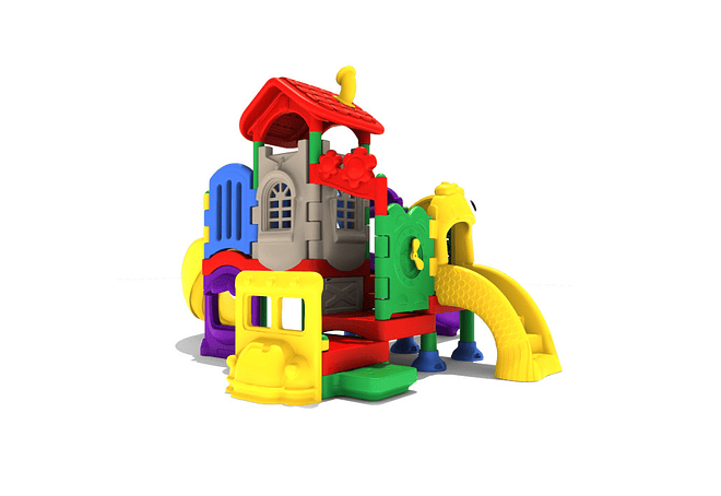 Juego Modular Primer Ciclo Dos Toboganes Casa Club