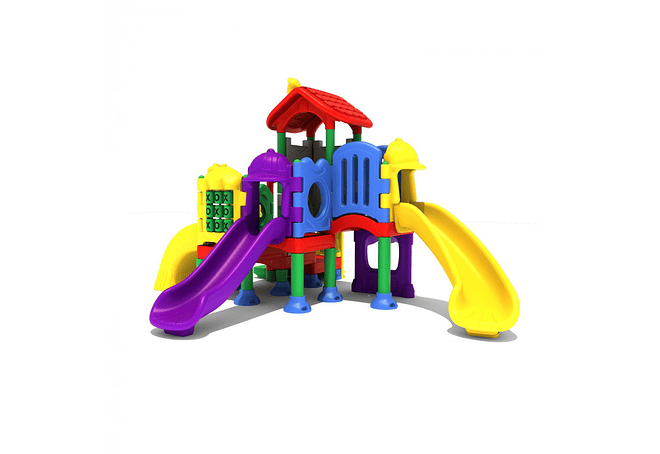 Juego Modular Primer Ciclo Dos Toboganes Casa Club