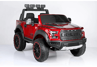 Camioneta Infantil  Diseño Raptor 4x4 Real, 12 Volts Full Roja Metalizada