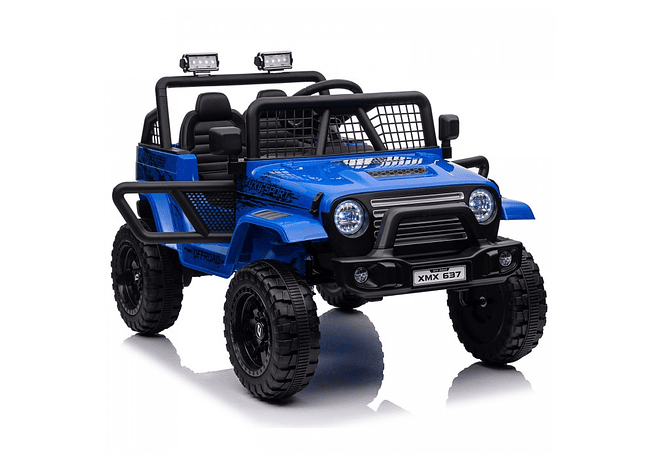  Jeep Infantil 12 Volts Premium Todo Terreno  Diseño Wrangler Azul 