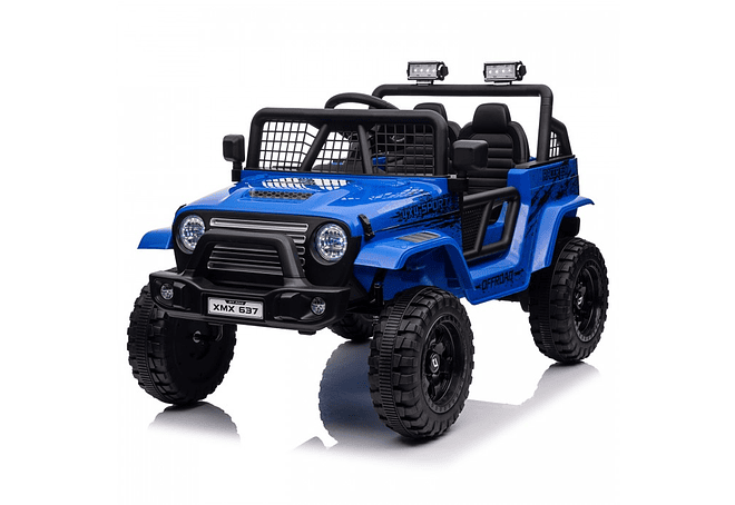  Jeep Infantil 12 Volts Premium Todo Terreno  Diseño Wrangler Azul 
