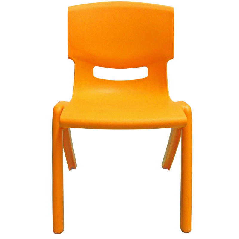 Sillas de plástico firme amarilla