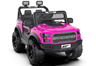 Camioneta Infantil a Batería Diseño Raptor- 12 Vlots  4×4  - Rosada