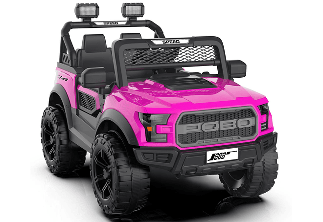 Camioneta Infantil a Batería Diseño Raptor- 12 Vlots  4×4  - Rosada