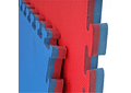 10 Planchas Goma Eva Tatami 1 x 1 Metro - 25 mm  Reversible Azul / Rojo