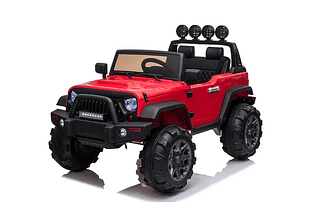 Jeep Infantil Diseño Renegade 12v de Lujo Ruedas Goma Eva, Asiento Tipo Cuero. Rojo