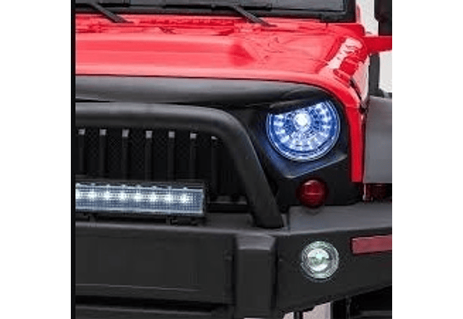 Jeep Infantil Renegade 12v de Lujo Ruedas Goma Eva, Asiento Tipo Cuero. Rojo