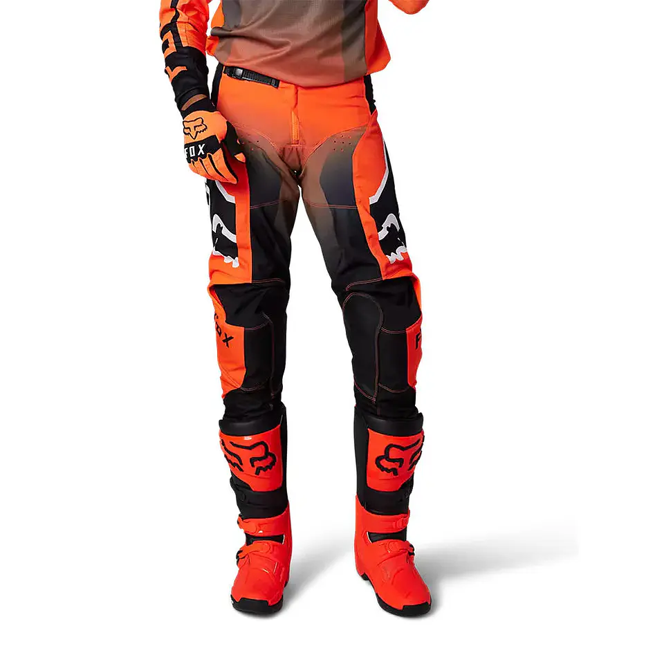 Pantalon Moto 180 Leed Naranjo / Negro Fox 2