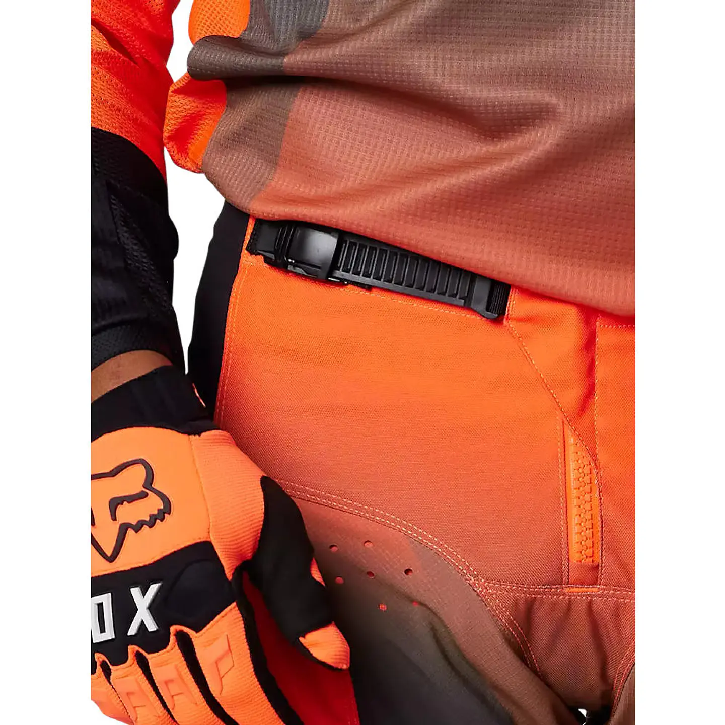 Pantalon Moto 180 Leed Naranjo / Negro Fox 5