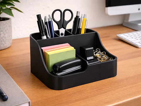 Organizador de escritorio negro