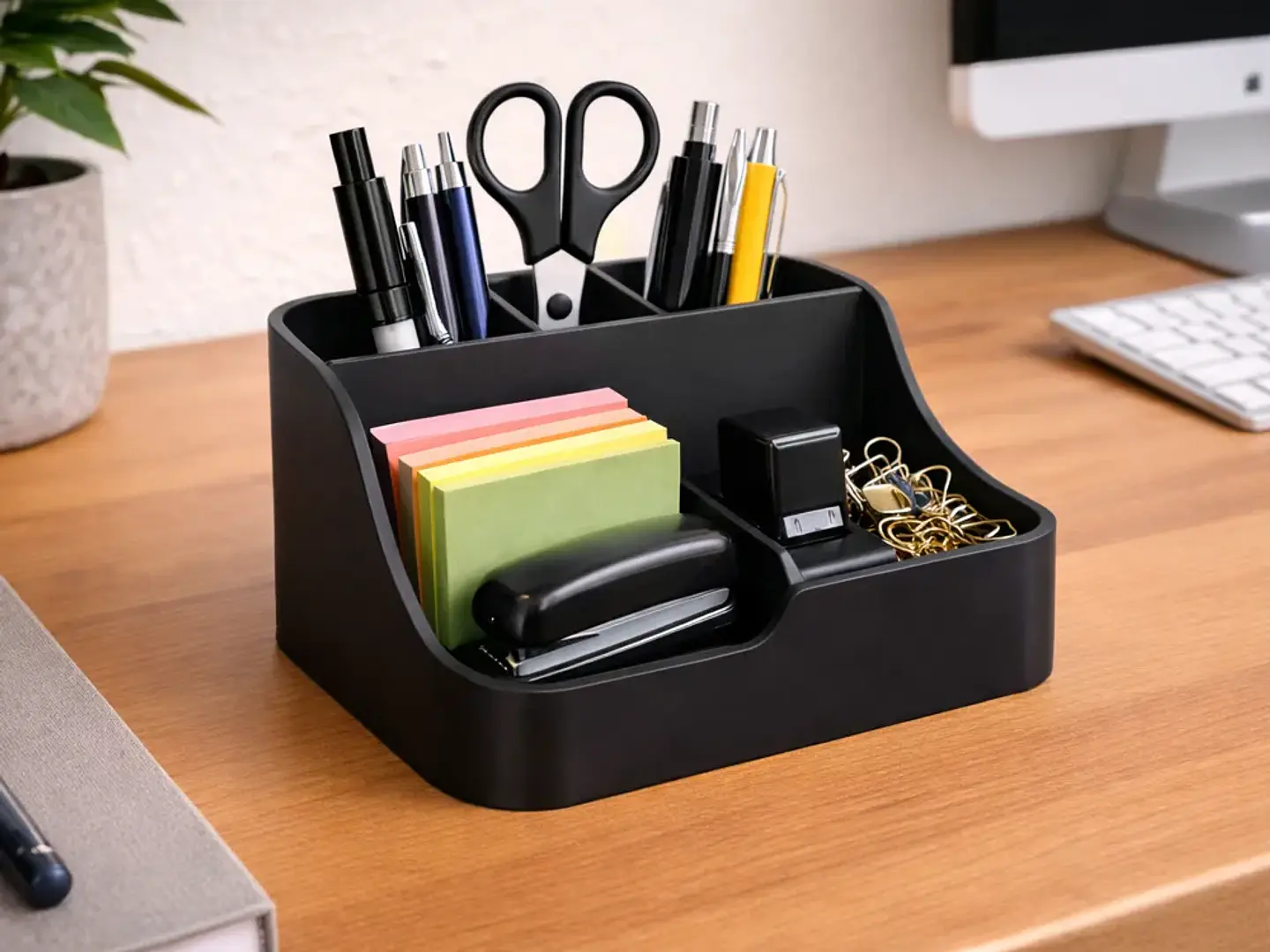 Organizador de escritorio negro 1