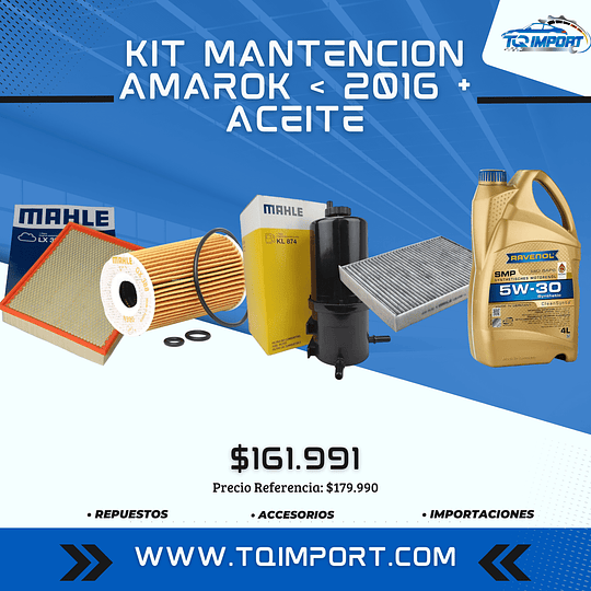 Kit Mantención Amarok < 2016 + Aceite