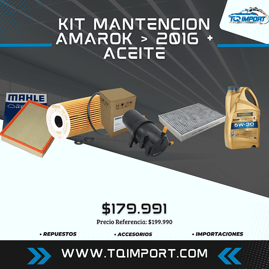 Kit Mantencion Amarok > 2016 + Aceite