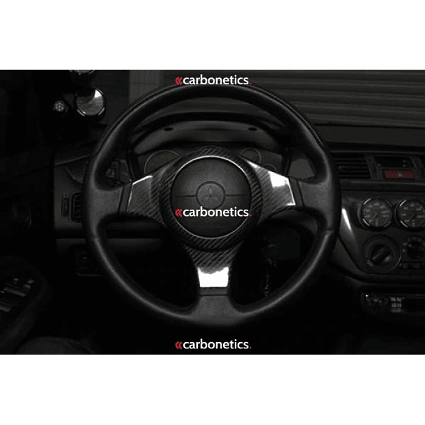 Carbonetics 2001-2007 Mitsubishi Lancer Evolution 7-9 Steering Wheel Cover 3