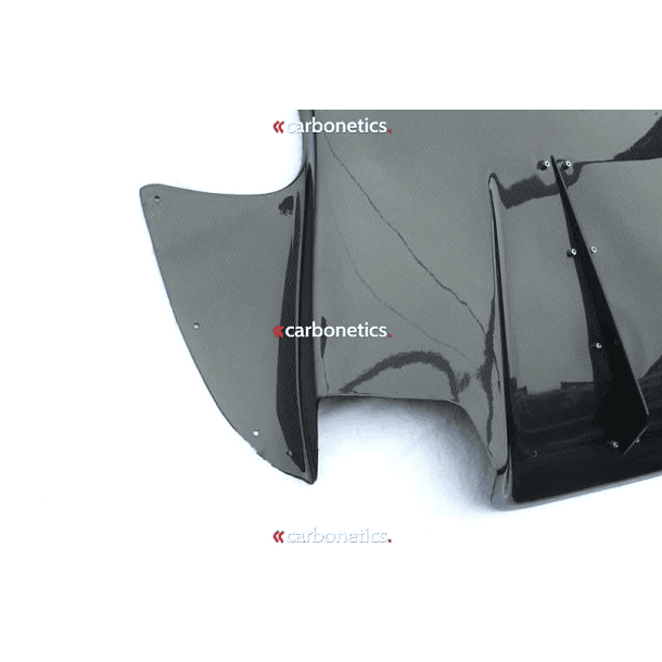 Carbonetics 2006-2007 Mitsubishi Evolution 9 JDM Varis Rear Diffuser no Side Fins 2