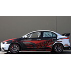 PUERTAS DE FIBRA DE CARBONO PARA MITSUBISHI LANCER / EVO X 2008-2017 - TRASERA 4