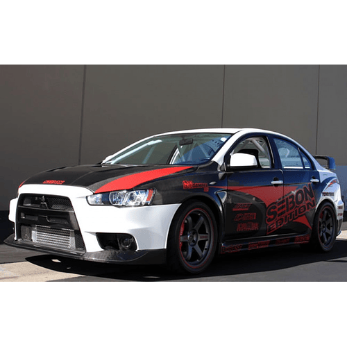 PUERTAS DE FIBRA DE CARBONO PARA MITSUBISHI LANCER / EVO X 2008-2017 - FRONTAL