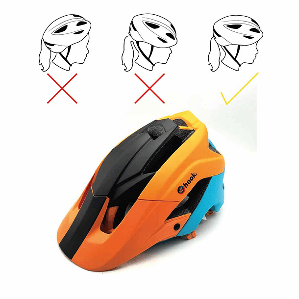 CASCO HOOK ENDURO NARANJO M/L (57-61 CM) 13