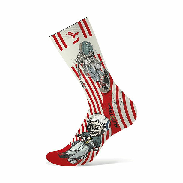 CALCETINES CON DIBUJOS BLANCO ROTO/ROJO L (40-43) 1