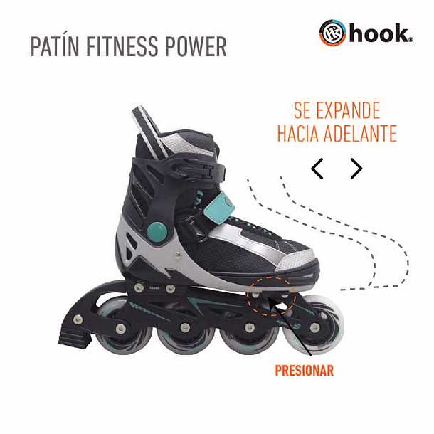 PATINES HOOK POWER GREEN XS (27-30) 7