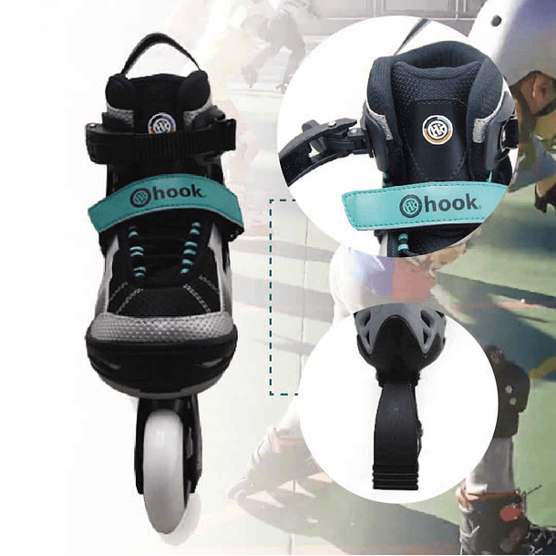 PATINES HOOK POWER GREEN XS (27-30) 8