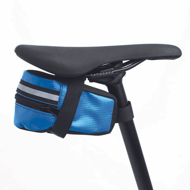 BOLSO BICICLETA SILLÍN ﻿ IMPERMEABLE AZUL 3