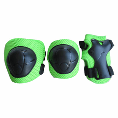 SET CASCO Y PROTECCIONES OW INFANTIL VERDE