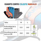 GUANTE CORTO ONWHEELS CELESTE/NARANJO TALLA L 10