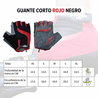 GUANTE CORTO ONWHEELS ROJO/NEGRO TALLA XS 9