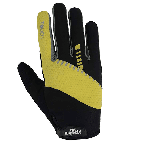 GUANTE LARGO TOUCH ONWHEELS AMARILLO/NEGRO TALLA S 2