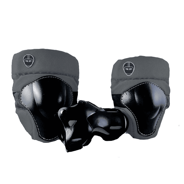 SET DE 3 PROTECCIONES MULTISPORT NUTCASE - CHARCOAL -5/8 AÑOS 1