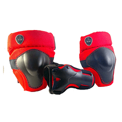 SET DE 3 PROTECCIONES MULTISPORT NUTCASE - RED -5/8 AÑOS