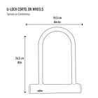 CASCO SPORT HOOK ORANGE TALLA L(58-60cm)+ U-LOCK ONWHEELS CORTO CON LLAVE NARANJO 3