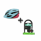 CASCO SPORT ONWHEELS CALAITA M (55-58CM)+U-LOCK ONWHEELS CORTO CON  SOPORTE - VERDE 1