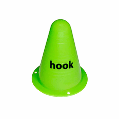 10 CONO  HOOK PARA FREESTYLE SLALOM VERDE