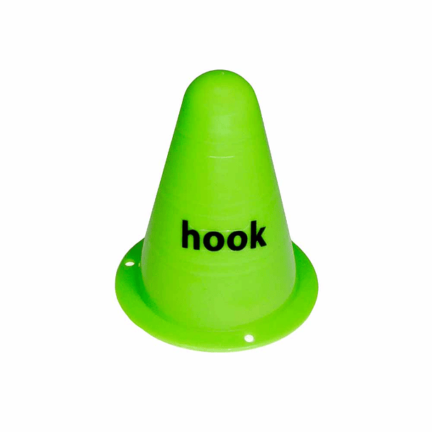 10 CONO  HOOK PARA FREESTYLE SLALOM VERDE 1