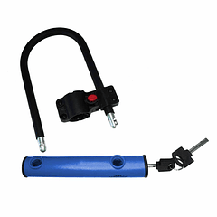 U-LOCK ONWHEELS CORTO CON SOPORTE - AZUL