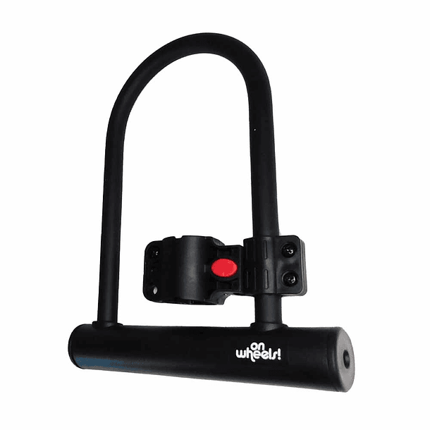 U-LOCK ONWHEELS CORTO CON SOPORTE - NEGRO 1