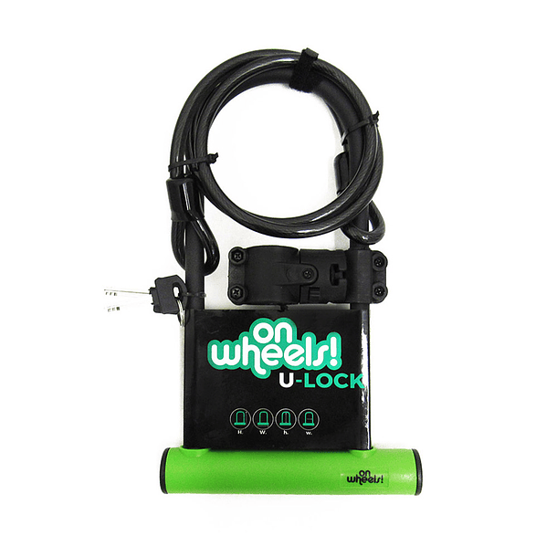 U-LOCK ONWHEELS LARGO CON PIOLA Y SOPORTE - VERDE 7