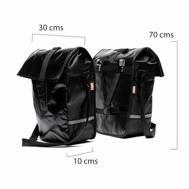 ALFORJA DOBLE IMPERMEABLE BLACK 8