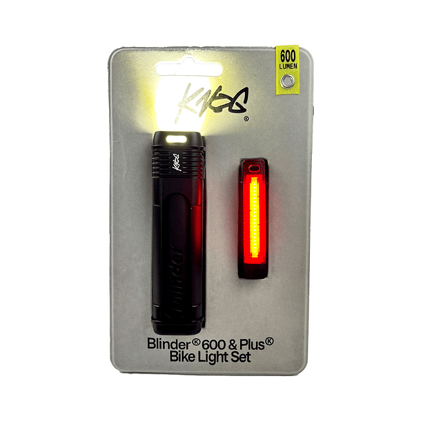 SET DE LUCES BLINDER PRO 600 LM + PLUS TRASERA 20 LM 9