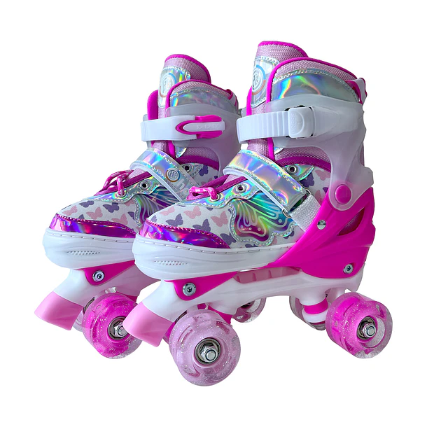 PATINES HOOK QUAD J-ONE + PROTECCIONES PINK S(31-34) 4