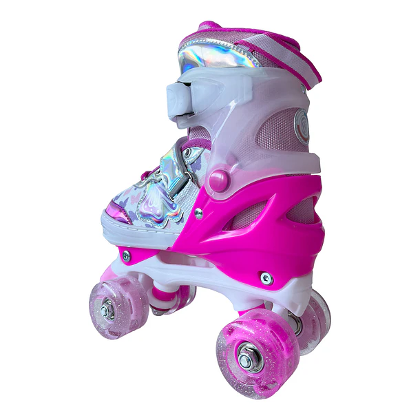 PATINES HOOK QUAD J-ONE + PROTECCIONES PINK S(31-34) 9