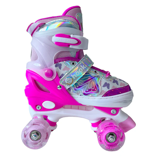 PATINES HOOK QUAD J-ONE + PROTECCIONES PINK S(31-34) 12