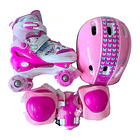 PATINES HOOK QUAD J-ONE + PROTECCIONES PINK S(31-34) 3