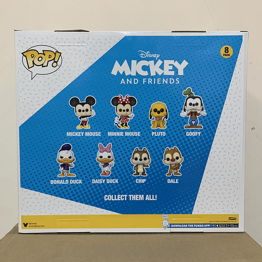 Funko Pop! MICKEY & FRIENDS 8-Pack FUNKO SHOP Disney (Detalle en caja)