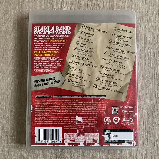 ROCK BAND: TRACK PACK VOL 2 PS3 (USADO)