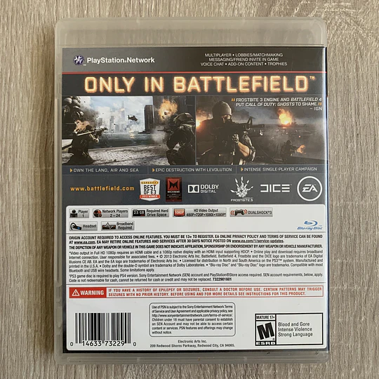 BATTLEFIELD 4 PS3 (USADO)
