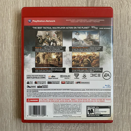 BATTLEFIELD: Bad Company 2 PS3 (USADO) Greatest Hits