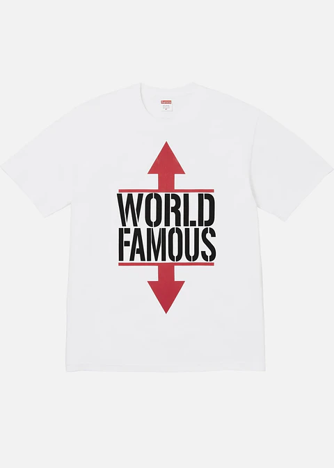 Camiseta blanca Supreme World Famous